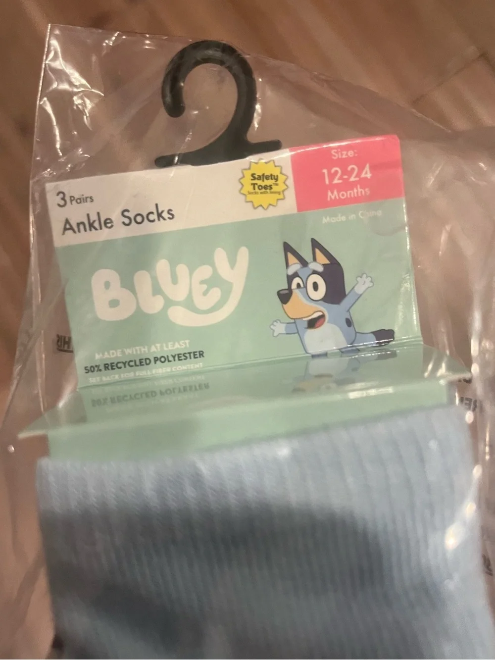 Bluey Bingo Easter Baby Ankle Socks 3-Pack Size 12-24 Months NWT Bunny Egg